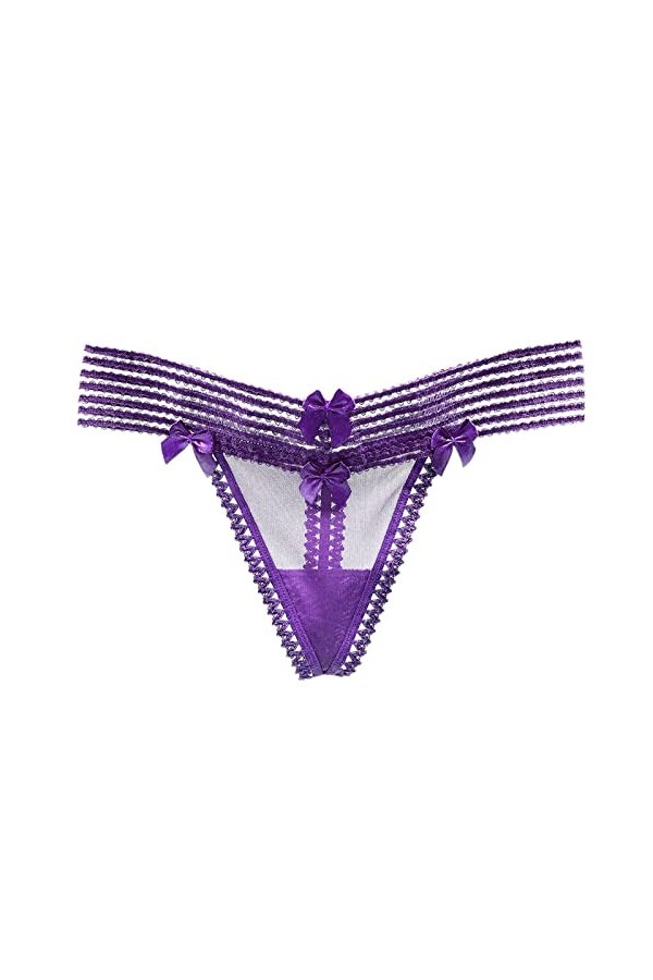 sous-vêtements Femmes Sexy Hot Femmes Ceinture Mince Réglable Taille Basse Nouveaux sous-Vêtements Culottes Purple, One Size