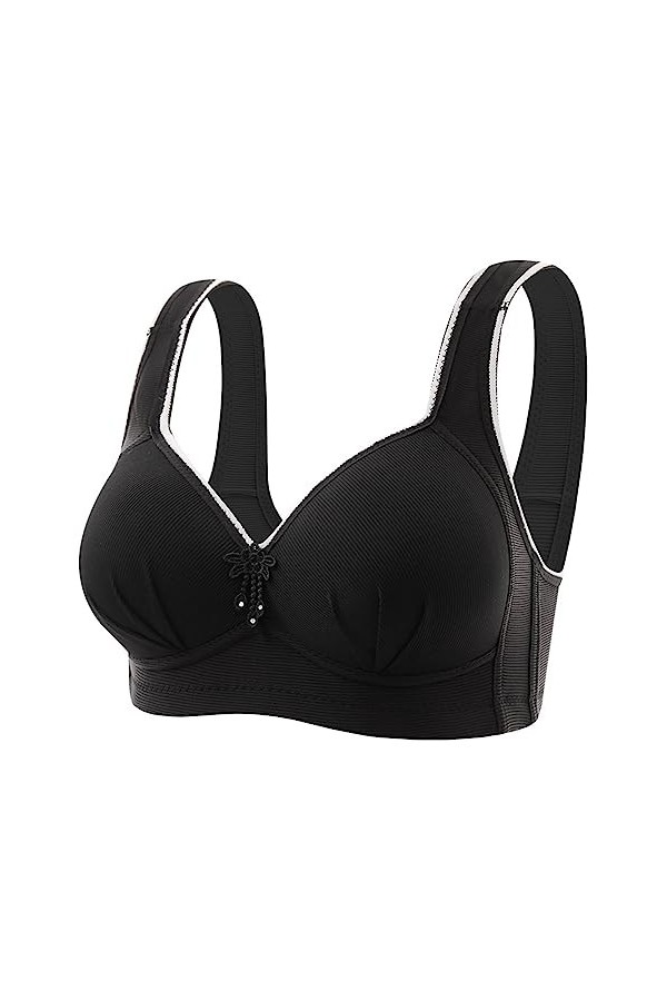 Soutien-gorge sexy en dentelle froncée pour femme - Soutien-gorge en dentelle - Gros seins - Soutien-gorge push-up fin - Main