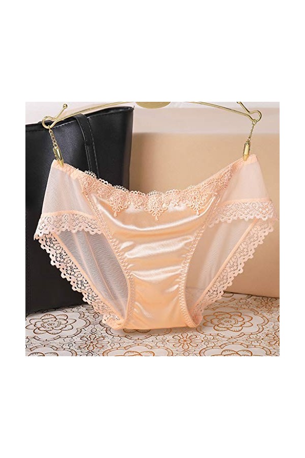 PANPANY Culottes pour Femme Sexy Femme Culotte Taille Basse Soutien-Gorge Dentelle Confortables sous Vetements String sans Co