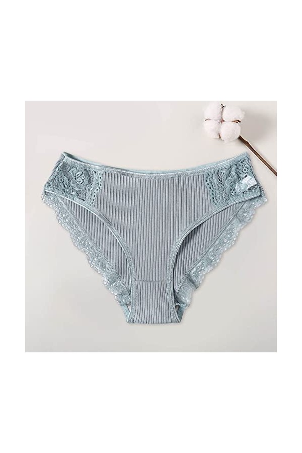 PANPANY Culottes pour Femme Femme Sexy Multipack Culotte sans Couture Soutien-Gorge Taille Basse Tanga Slips Multicolore Dent