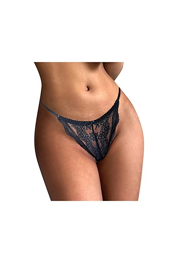 PANPANY Culottes pour Femme String Sexy Femme sous Vetements Taille Basse Dentelle Confortables Multicolore Slips sans Coutur