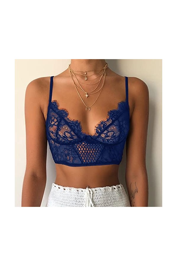 Lingerie Femme Sexy Ensemble Homme Sexy Hot y*2k Femmes Grande Taille Gilet Crop sans Fil Soutien-Gorge Lingerie Sexy col en 