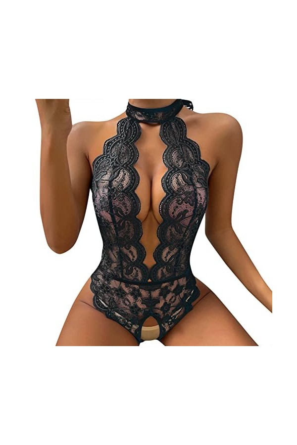 Lingerie Femme Sexy Ensemble Slutty Hot Mini Robe Ouverte Push Up Harnais Robe Erotisme Clubwear Harness Nuisette Mini Robe S