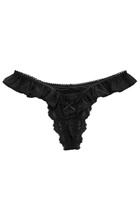 Culottes en Soie pour Femmes Sexy Sexy Sexy Dentelle évidé Maille Culotte Femmes Taille Moyenne Coton Bas Entrejambe Fille Sl