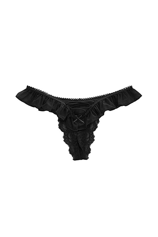 Culottes en Soie pour Femmes Sexy Sexy Sexy Dentelle évidé Maille Culotte Femmes Taille Moyenne Coton Bas Entrejambe Fille Sl