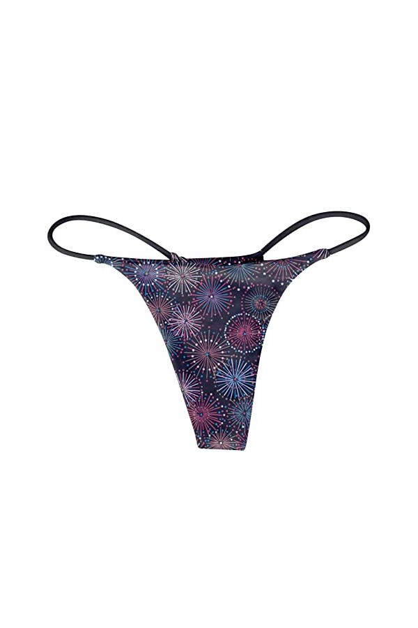 Sexy G String Imprimé Culotte Femme T Back Culotte Confort Doux Taille Basse sous-vêtement Ensemble sous-vêtement Hot Pink, 