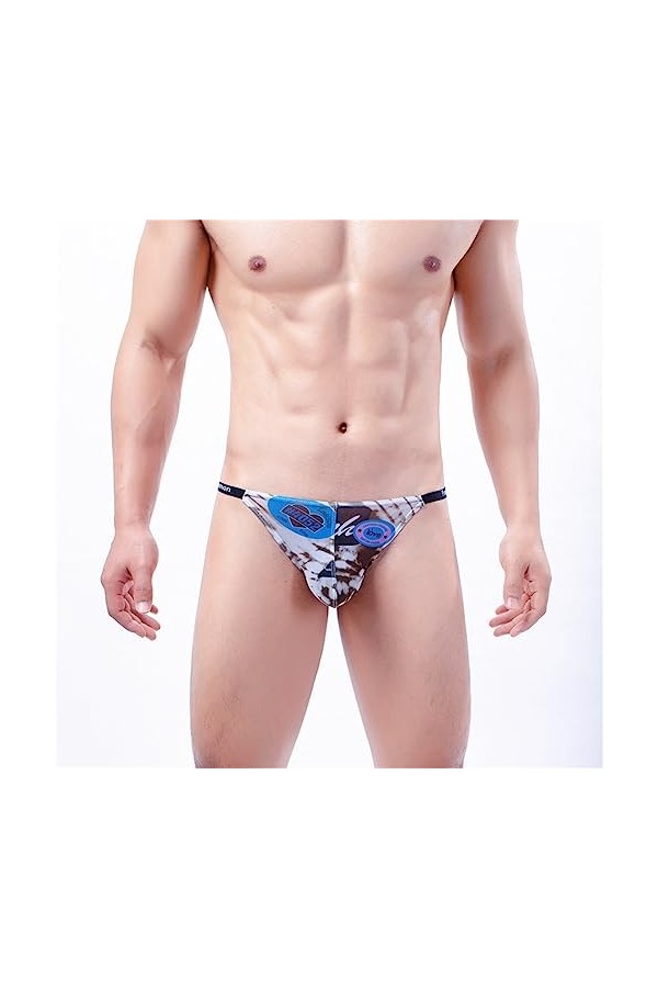 Gefomuofe Sous-vêtements pour homme - Sous-vêtements érotiques - Lingerie ouverte - String ouvert - Respirant - Sous-vêtement