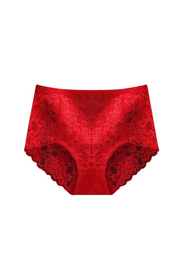Lingerie Femme Sexy Ensemble Homme Sexy Hot y20k Culotte en Dentelle Sexy Taille Moyenne pour Femme Transparente Red, L 