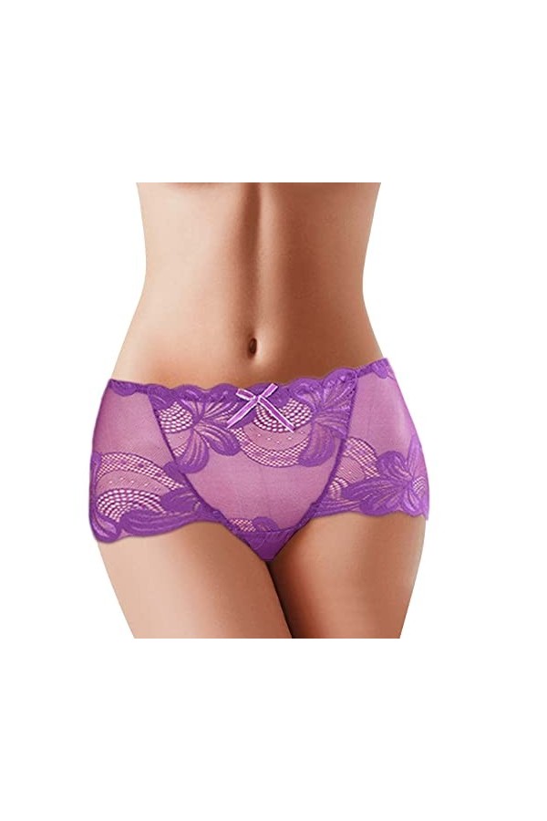 Lingerie Femme Sexy Ensemble Homme Sexy Hot y*2k Shorty Confort décontracté pour Femme Bikini Culotte sous-vêtement Dentelle 