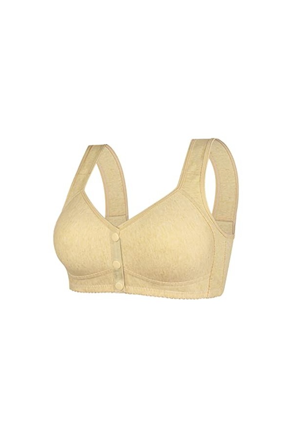 Lingerie Sexy pour Femme Womens No Steel Ring Front Close Bra T Back Plus Size Soutien-Gorge sans Doublure sans Couture pour 