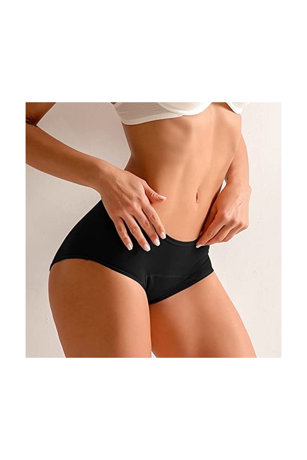 Culottes Coton pour Femme Étanches Panty Physiologiques Period Shorties Tentation Tanga Coquine Couleur Unie Slip Ultra Mince