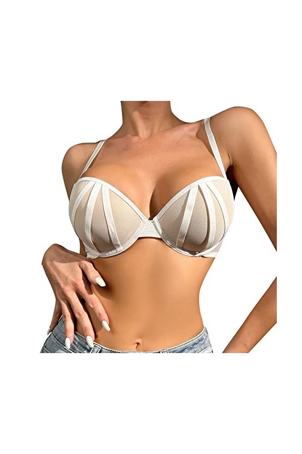 Lingerie Femme Sexy Ensemble Homme Sexy Hot y20k Soutien-Gorge à Armatures en Maille Femmes Grande Taille Gilet Crop Fil libè