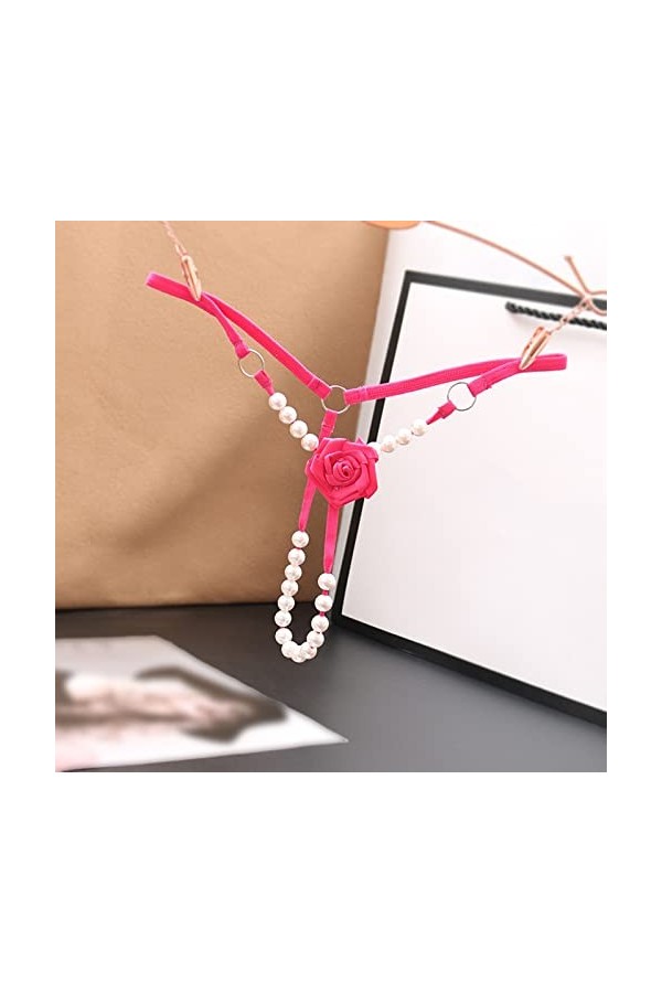 2023 New y*2k Style Lingerie Femmes Sexy gland maille perle slips évider culotte Crochet à lacets culotte tongs G String Ling