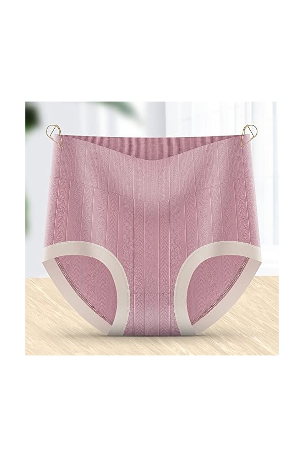 Slips Femme Elasticité Pantalons Triangle Taille Haute Culottes en Pur Coton et Soie String Stretch Sexy Lingerie Short de Ba
