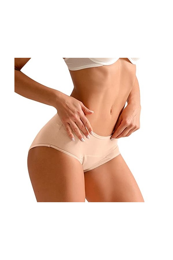 Culotte Anti Fuite Urinaire Femme Lavable Légère Panties Étanches Multicolore sous-Vêtements Tentation Underwear Fit Taille B
