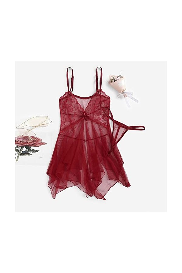 TDEOK Sexy Haut Femme Dentelle Femme Elégante Rêverie Sexy Lingerie Ouvert Poitrine, RD2, taille unique