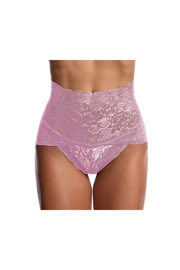 Générique Sexy Dentelle Maille Transparente Femmes sous-vêtements Grande Taille Taille Haute Culotte Culotte Brassière Taille