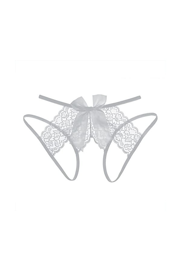 Ladies Pure Desire Lace Panties Passion Female Open File sous-vêtements Sexy Lingerie Chaine Grey, XL 