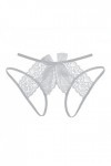 Ladies Pure Desire Lace Panties Passion Female Open File sous-vêtements Sexy Lingerie Chaine Grey, XL 