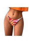 Sexy G String Imprimé Culotte Femme T Back Culotte Confort Doux Taille Basse sous-vêtement Ensemble sous-vêtement Red, S 