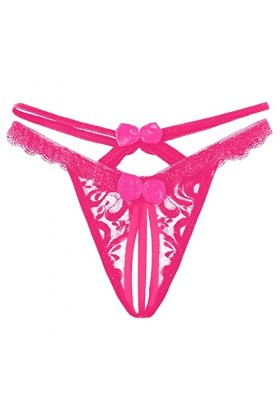 LANSKIRT Culottes Slips Femme en Dentelle Grande Taille Femmes Sexy Gland Maille Slips évider Culotte Crochet à Lacets Culott