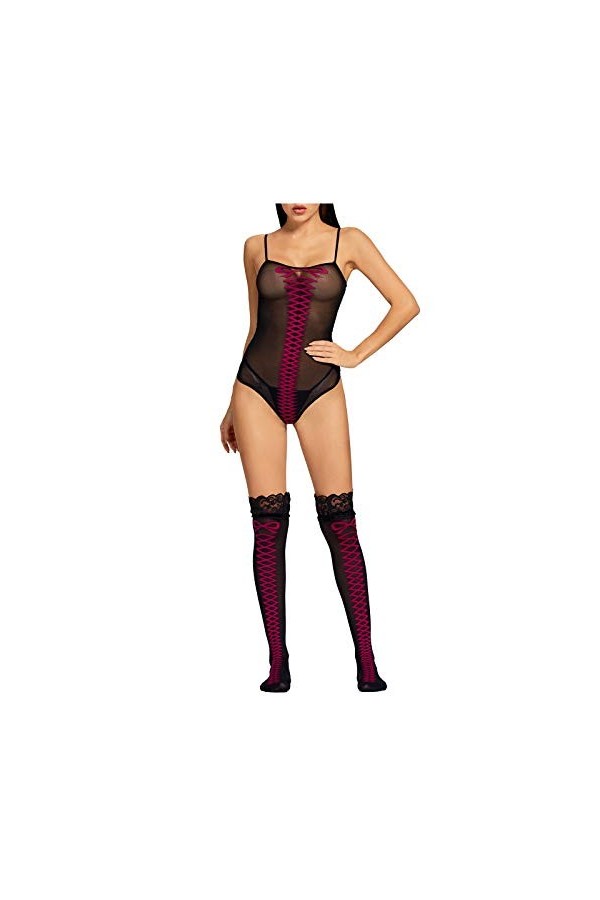 LDZYXY Sexy Fishing Net Body poupée Lingerie Lingerie Pyjama Body