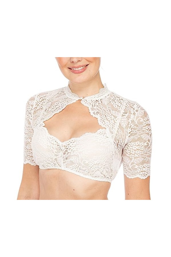 CUTeFiorino Catsuit 1 pièce Lingerie à armatures en dentelle pour femme Élégant chemisier noir Dirndl chemisier en dentelle p