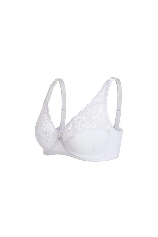 HANXIULIN Soutien-gorge à bonnets pleins pour femme - En coton - Sans rembourrage - Minimizer - Pour yoga et fitness - Sans c