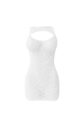 Youyu77 Lingerie Et Eve Ultra Thin Sexy Fashion Mesh See Through Strap Sexy Lingerie Jumpsuit Lingerie Courte Satin White, A