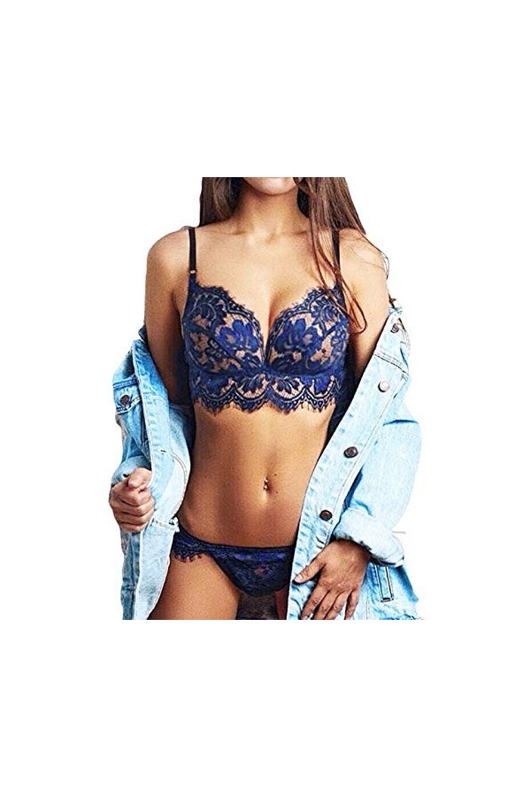 Lingerie Sexy Ensemble Femme Dentelle Vêtements De Nuit Erotique Ensemble Soutien Gorge et String 2 Pièce sous-Vetements Sexy