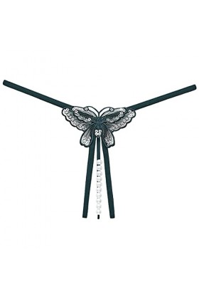 2023 New y27k Style Lingerie Femmes Sexy brodé Perles Massage String Taille Basse Gamme Ouverte Paillettes caleçons Menstruel