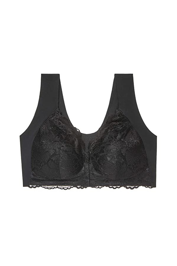 CUTeFiorino Sportbustiers Soutien-gorge pour femme sans anneau en acier Soutien-gorge pour femme Fermé Devant Dos en T Grande