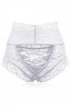 BIISDOST Culotte nouée Taille Haute en Dentelle Creuse Sexy pour Femmes Ouverte Entrejambe White, M 