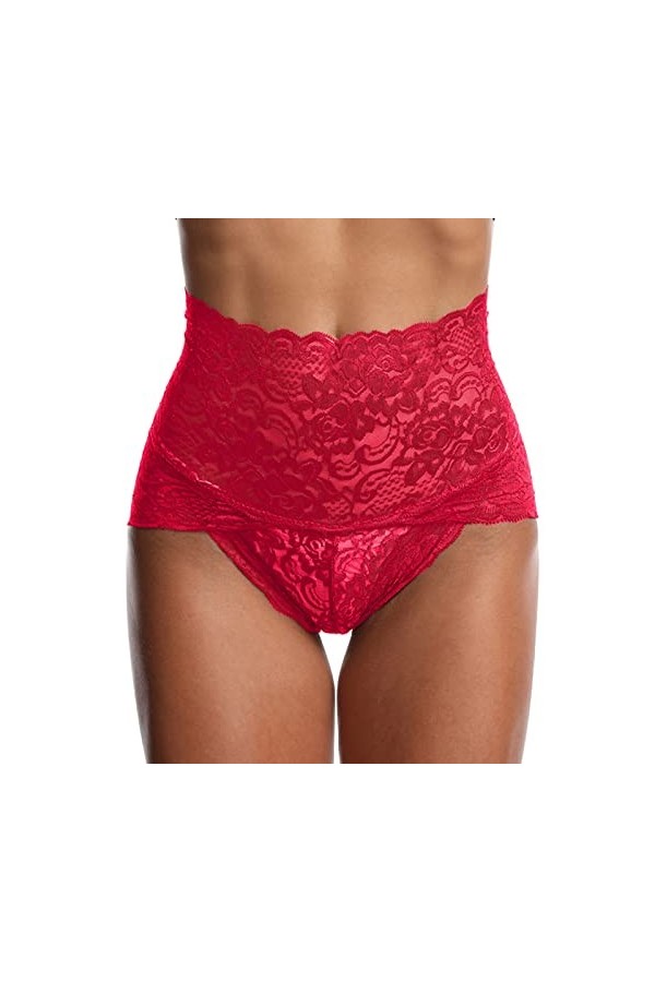 Générique Sexy Dentelle Maille Transparente Femmes sous-vêtements Grande Taille Taille Haute Culotte Culotte Brassière Taille