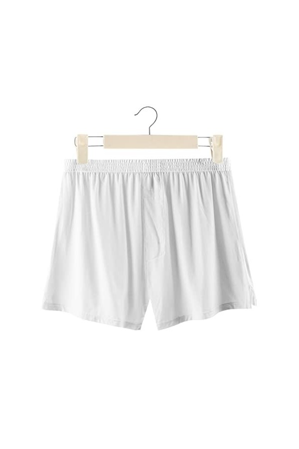 Boxer rétro pour homme - Respirant - Sexy - Pour homme, Blanc A2., L