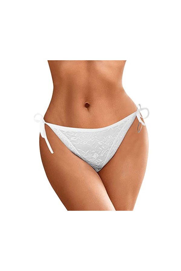 Culotte Dentelle Sexy pour Femme String Femme Sexy Chic Hot Nuisettes et Deshabillés Sensuelle Thongs Ficelle Culottes Coton 