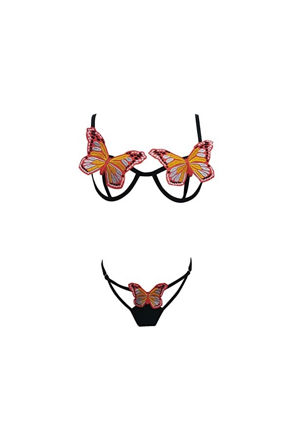 Big Mens Underwear 5X Sexy Fashion Sexy Broderie Papillons Imprimés Sous-vêtements Costumes Lingerie Sous-vêtements Vêtements