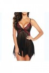 Lingerie Femme Nuisette Sissy Érotique sous Vêtements Erotisme Teddy Harnais Robe See Through Nuit Grande Taille Nuit Body Sl
