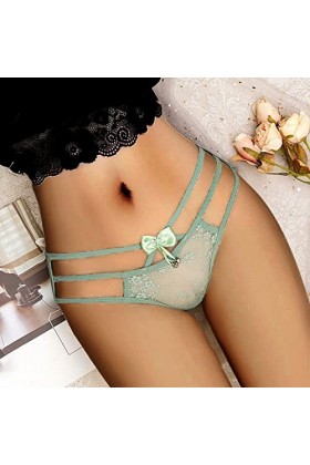 LANSKIRT Slips Femme Elasticité sous-Vêtements Femmes Sexy Gland Maille Slips évider Culotte Crochet à Lacets Culotte Tongs G