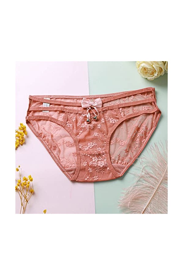 LANSKIRT Slips Femme Elasticité sous-Vêtements Femmes Sexy Gland Maille Slips évider Culotte Crochet à Lacets Culotte Tongs G