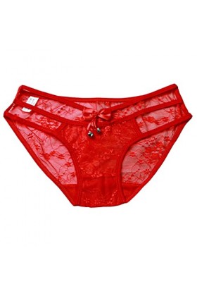 LANSKIRT Slips Femme Elasticité sous-Vêtements Femmes Sexy Gland Maille Slips évider Culotte Crochet à Lacets Culotte Tongs G