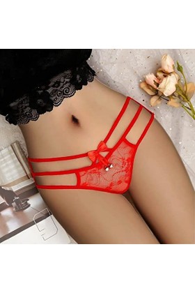 LANSKIRT Slips Femme Elasticité sous-Vêtements Femmes Sexy Gland Maille Slips évider Culotte Crochet à Lacets Culotte Tongs G