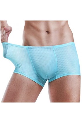 Sous-vêtement dentraînement pour homme Summer Thin transparent Ice Silk Boxer respirant taille souple non sous-vêtement pour