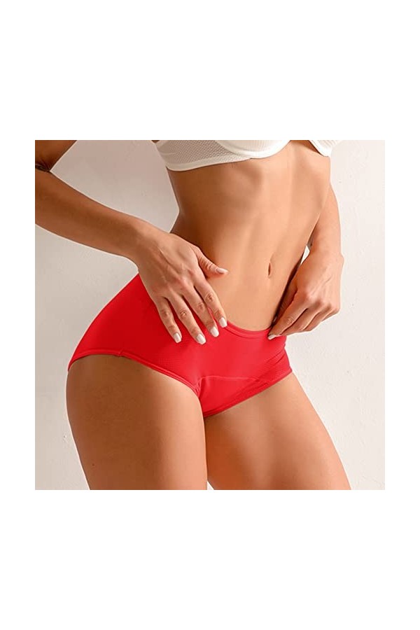 Culottes Coton pour Femme Étanches Panty Physiologiques Period Shorties Tentation Tanga Coquine Couleur Unie Slip Ultra Mince