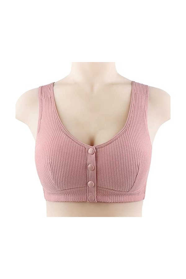 Lingerie Sexy Femme Coquine Hot Grande Taille Womens No Steel Ring Front Close Bra T Back Plus Size Soutien-Gorge sans Doublu