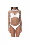 liaddkv Bas sexy pour femme Sous-vêtements résille Vêtements en maille pour boîtes de nuit Lingerie Bas, Blanc., taille uniqu