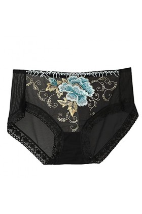 Aoklidil Culotte creuse sexy de haute qualité en dentelle sans trace pour femme Taille moyenne Culotte pour femme Sac de lava