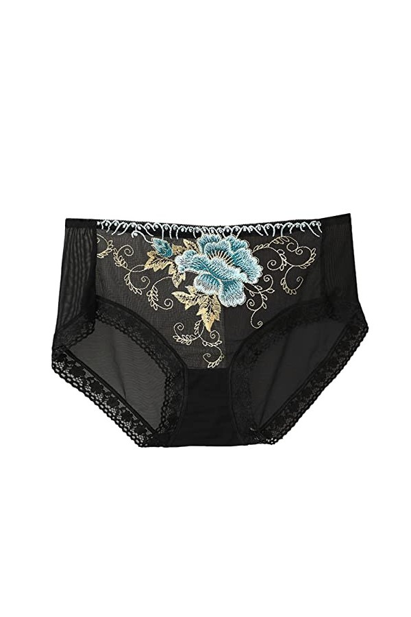 Aoklidil Culotte creuse sexy de haute qualité en dentelle sans trace pour femme Taille moyenne Culotte pour femme Sac de lava