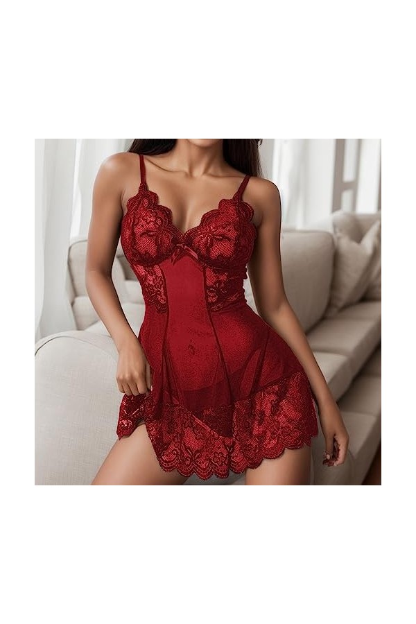 Lingerie Erothique Sexy Erotisme Erothique Ensemble Slutty Hot Col en V Profond Nuit Body Ouverte De Nuit en Lingerie Coquine