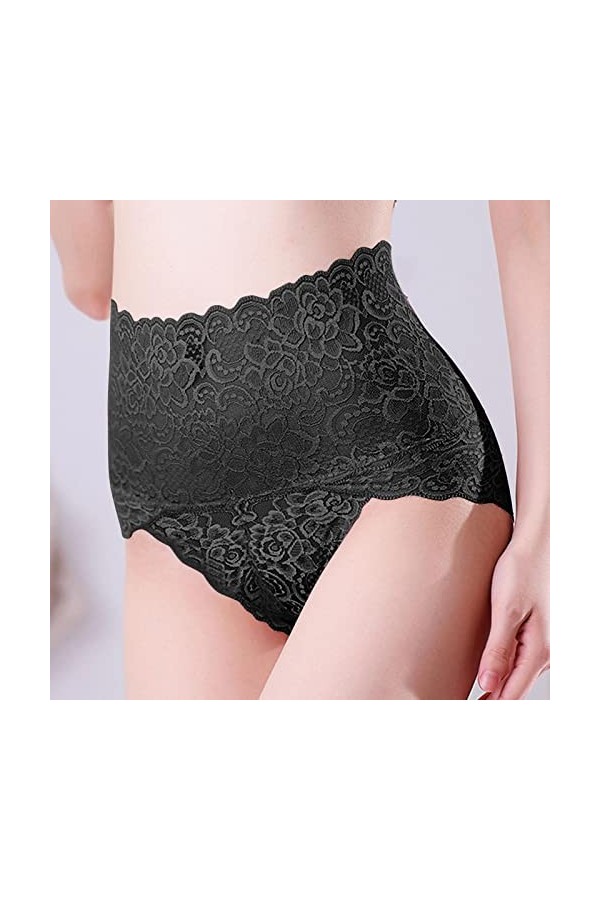 PANPANY Culottes pour Femme Dentelle String Culotte Multicolore Multipack Tanga Confortables sous Vetements Soutien-Gorge san